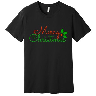 Merry Christmas Festive Logo Premium T-Shirt