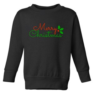 Merry Christmas Festive Logo Toddler Sweatshirt