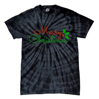 Merry Christmas Festive Logo Tie-Dye T-Shirt