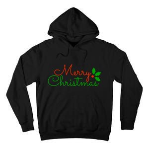 Merry Christmas Festive Logo Tall Hoodie