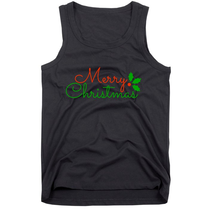 Merry Christmas Festive Logo Tank Top