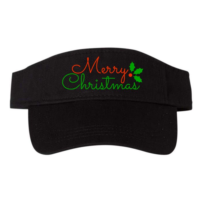 Merry Christmas Festive Logo Valucap Bio-Washed Visor