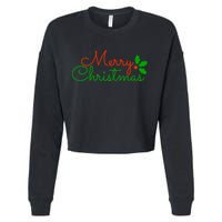 Merry Christmas Festive Logo Cropped Pullover Crew