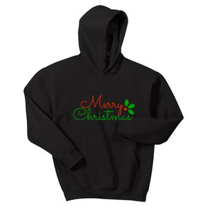 Merry Christmas Festive Logo Kids Hoodie