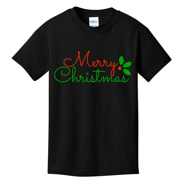 Merry Christmas Festive Logo Kids T-Shirt