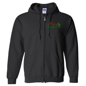 Merry Christmas Festive Logo Full Zip Hoodie