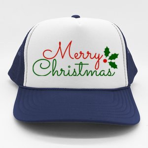 Merry Christmas Festive Logo Trucker Hat