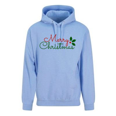 Merry Christmas Festive Logo Unisex Surf Hoodie