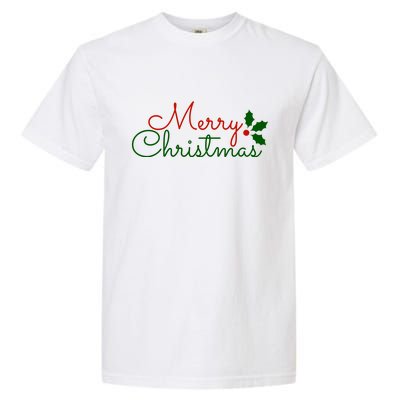 Merry Christmas Festive Logo Garment-Dyed Heavyweight T-Shirt