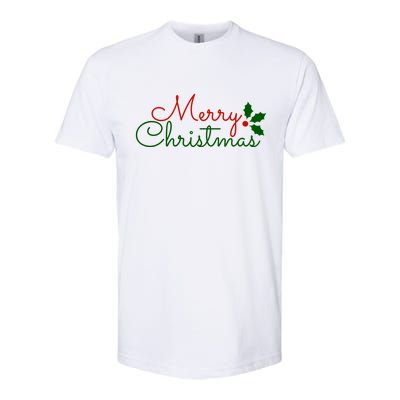 Merry Christmas Festive Logo Softstyle CVC T-Shirt