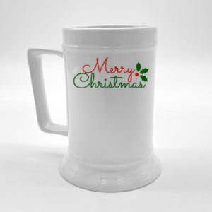 Merry Christmas Festive Logo Beer Stein