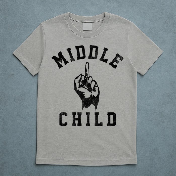 Middle Child Funny Offensive Adult Humor Finger T-Shirt