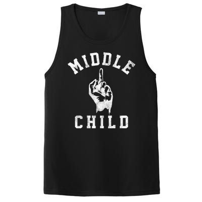 Middle Child Funny Offensive Adult Humor Finger PosiCharge Competitor Tank