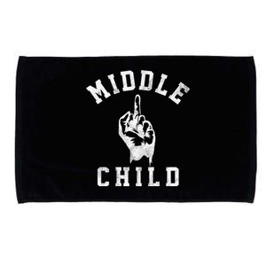 Middle Child Funny Offensive Adult Humor Finger Microfiber Hand Towel