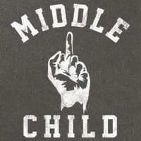 Middle Child Funny Offensive Adult Humor Finger Cotton Canvas Backpack
