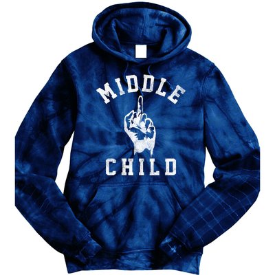 Middle Child Funny Offensive Adult Humor Finger Tie Dye Hoodie