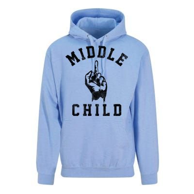 Middle Child Funny Offensive Adult Humor Finger Unisex Surf Hoodie