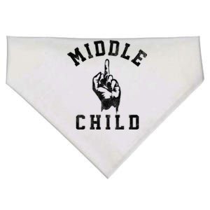 Middle Child Funny Offensive Adult Humor Finger USA-Made Doggie Bandana