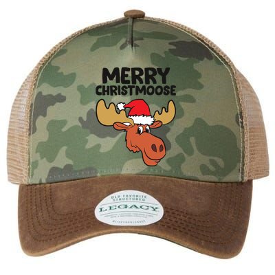 Merry Christmoose Funny Moose Christmas Hat Moose Cool Gift Legacy Tie Dye Trucker Hat