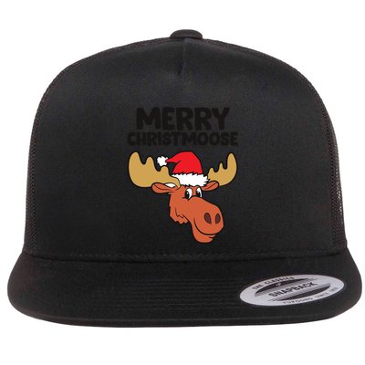 Merry Christmoose Funny Moose Christmas Hat Moose Cool Gift Flatbill Hat