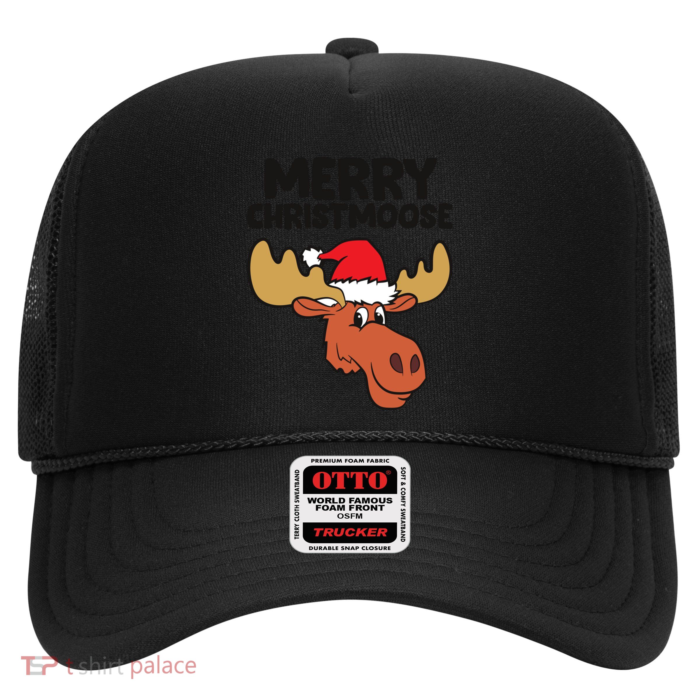 Merry Christmoose Funny Moose Christmas Hat Moose Cool Gift Trucker Hat