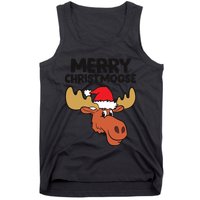 Merry Christmoose Funny Moose Christmas Hat Moose Cool Gift Tank Top