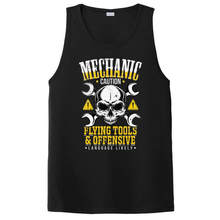 Mechanic Caution Flying Tools Car Mechanics PosiCharge Competitor Tank