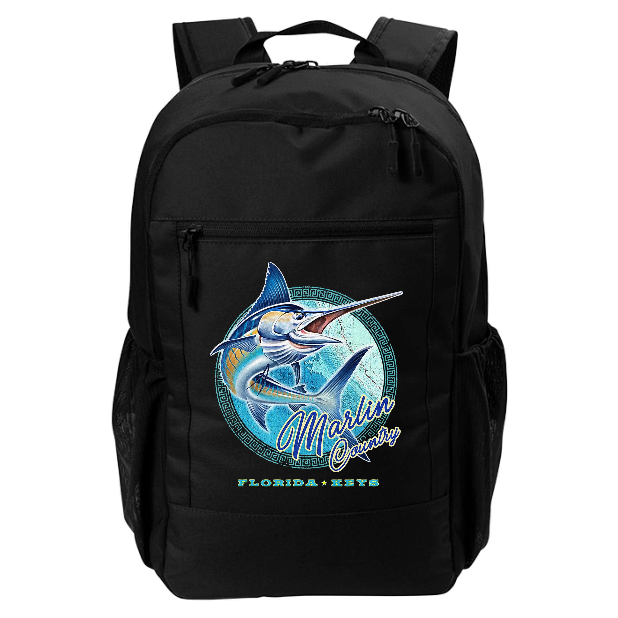 Marlin Country Florida Keys, Saltwater Fishing Tee Backpack
