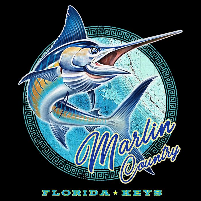 Marlin Country Florida Keys, Saltwater Fishing Tee Backpack