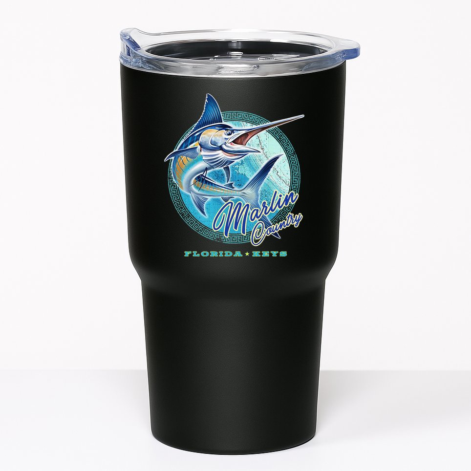 Marlin Country Florida Keys, Saltwater Fishing Tee Tumbler