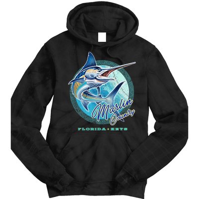Marlin Country Florida Keys, Saltwater Fishing Tee Tie Dye Hoodie