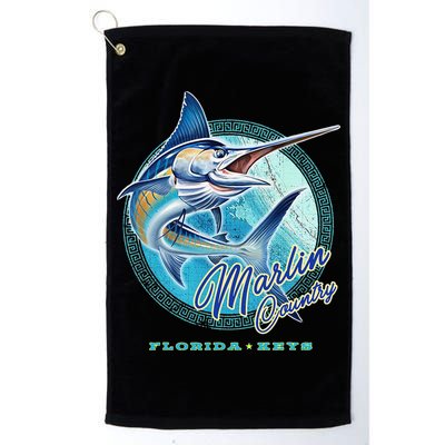 Marlin Country Florida Keys, Saltwater Fishing Tee Golf Towel