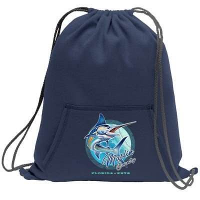 Marlin Country Florida Keys, Saltwater Fishing Tee Sweatshirt Cinch Pack Bag