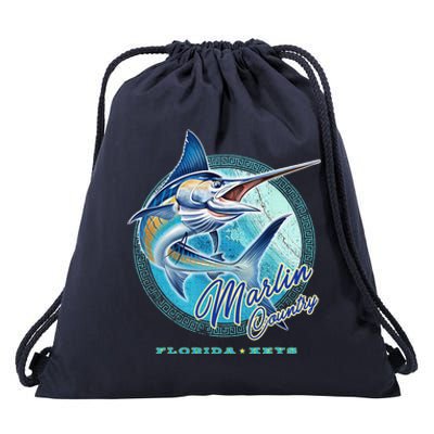 Marlin Country Florida Keys, Saltwater Fishing Tee Drawstring Bag