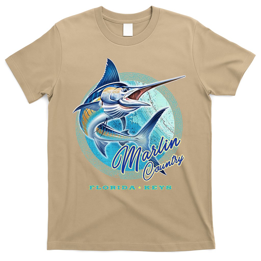 Marlin Country Florida Keys, Saltwater Fishing Tee T-Shirt