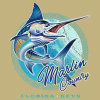 Marlin Country Florida Keys, Saltwater Fishing Tee T-Shirt