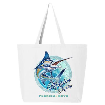 Marlin Country Florida Keys, Saltwater Fishing Tee 25L Jumbo Tote