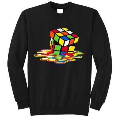 Melting Cube Funny Rubik Rubix Rubics Player Cube Sweatshirt