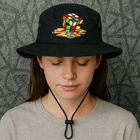 Melting Cube Funny Rubik Rubix Rubics Player Cube Legacy Cool Fit Booney Bucket Hat
