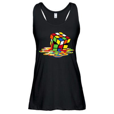 Melting Cube Funny Rubik Rubix Rubics Player Cube Ladies Essential Flowy Tank