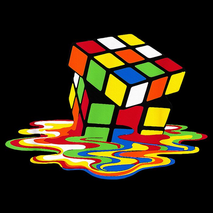 Melting Cube Funny Rubik Rubix Rubics Player Cube Mousepad