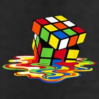 Melting Cube Funny Rubik Rubix Rubics Player Cube Trucker Hat