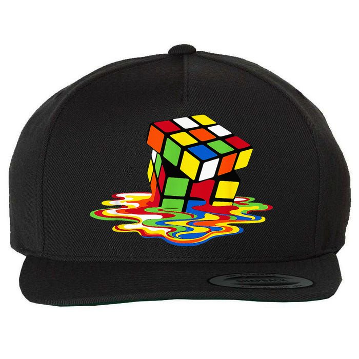 Melting Cube Funny Rubik Rubix Rubics Player Cube Wool Snapback Cap