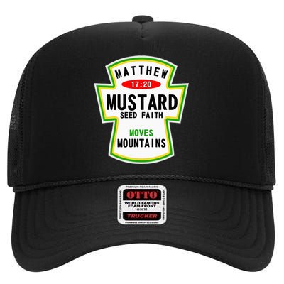 Mustard Christian Faith Verse For Wo Man Costume High Crown Mesh Back Trucker Hat