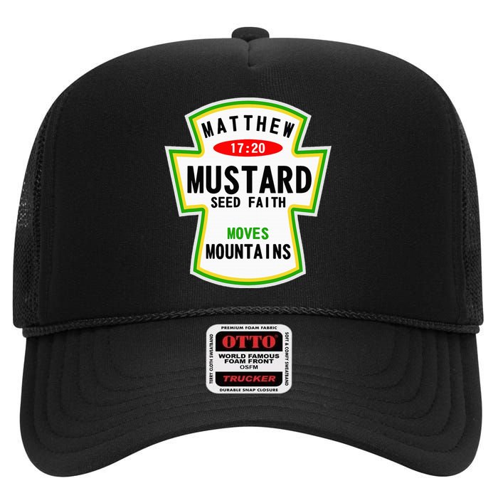 Mustard Christian Faith Verse For Wo Man Costume High Crown Mesh Back Trucker Hat