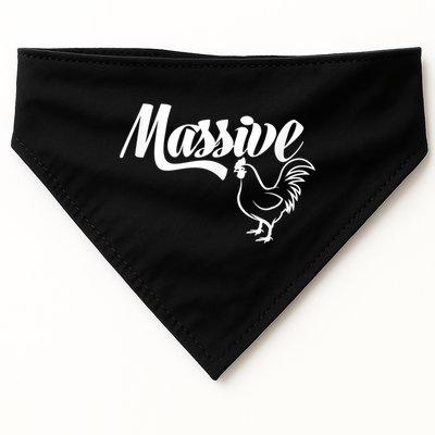 Massive Cock Funny Rooster And Cockerel Chicken USA-Made Doggie Bandana