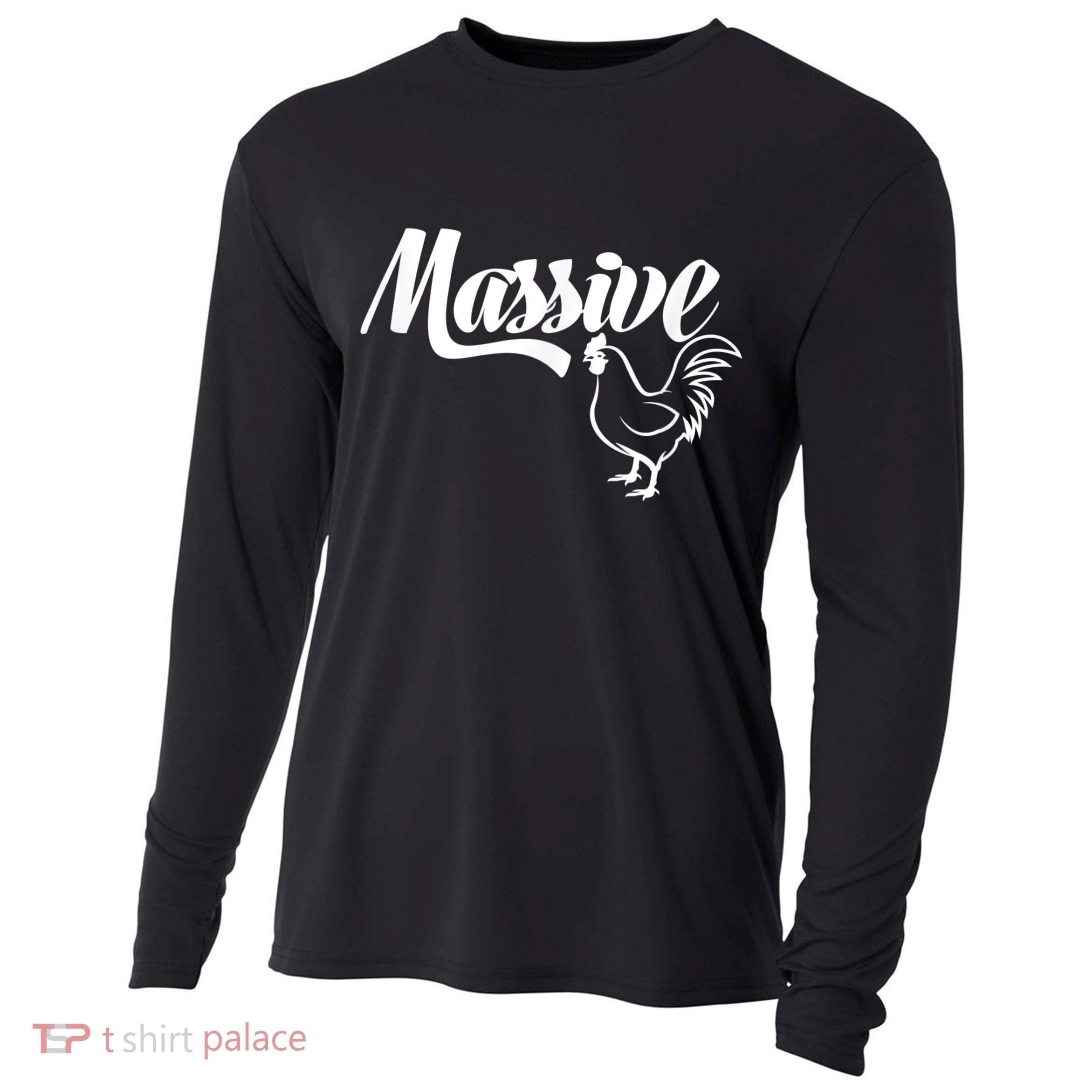 Massive Cock Funny Rooster And Cockerel Chicken Cooling Performance Long Sleeve Crew