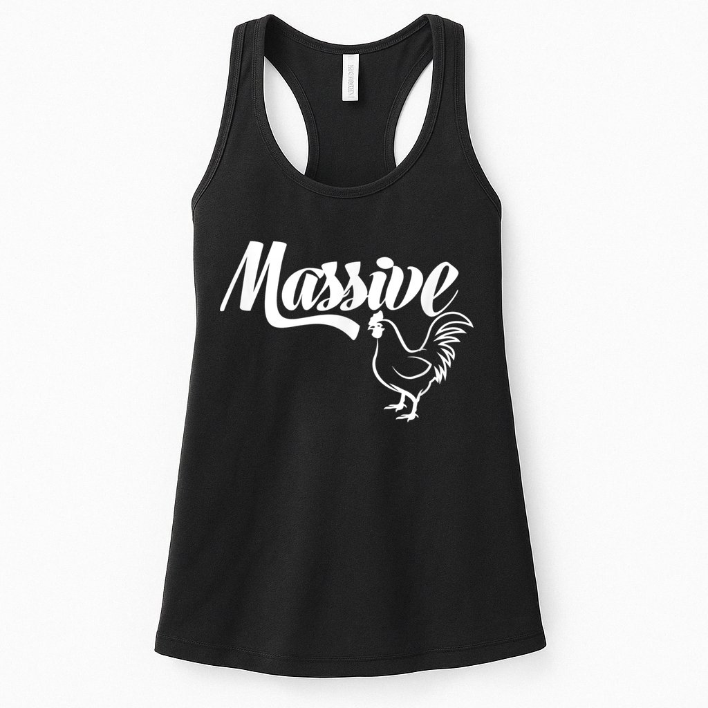 Massive Cock Funny Rooster And Cockerel Chicken Womens Tank Top