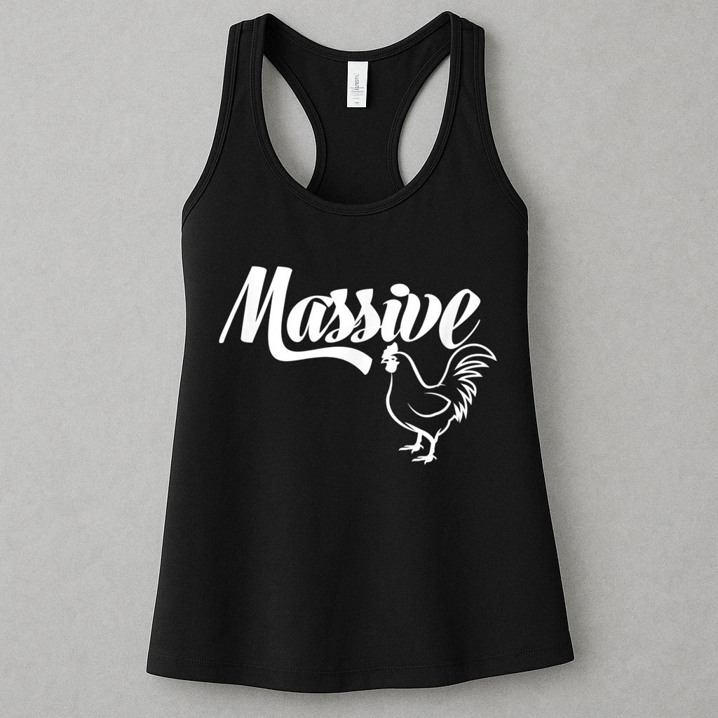 Massive Cock Funny Rooster And Cockerel Chicken Womens Tank Top