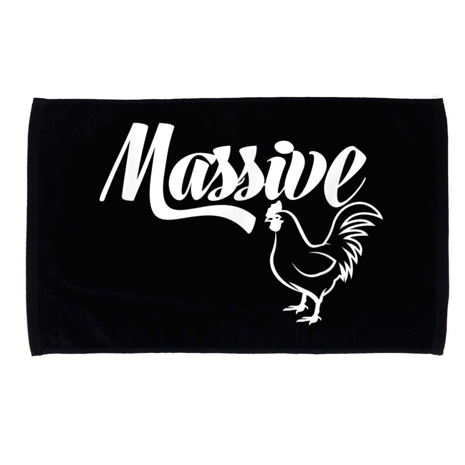 Massive Cock Funny Rooster And Cockerel Chicken Microfiber Hand Towel